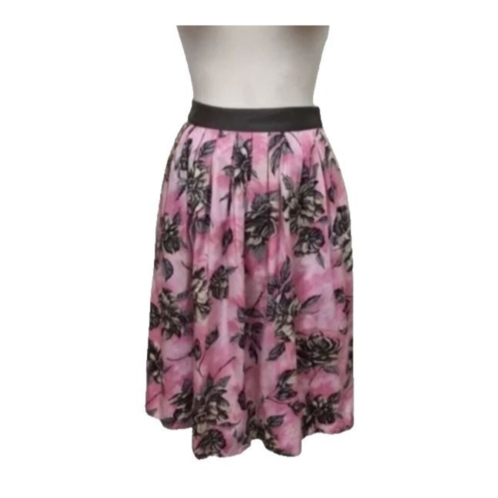 Anthropologie Odille Bohemian Romantic Cotton Midi Skirt Sz 4 Floral Cottagecore